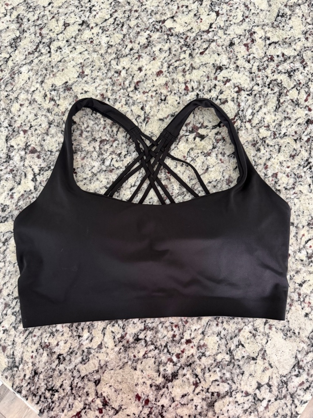 Lululemon FlexyFlex Strappy Yoga Bra D-DDD BLK L/XL